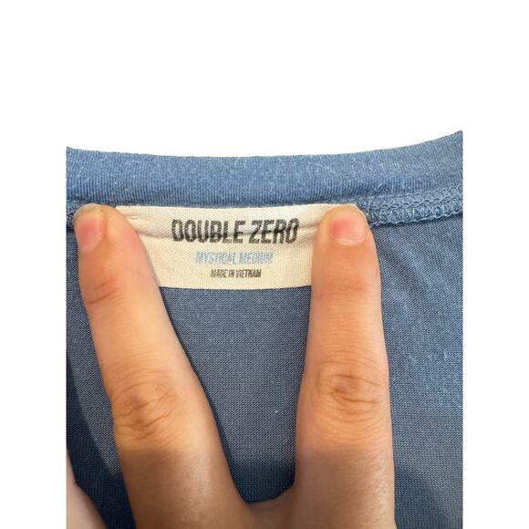 Double Zero Blue Scoop Neck Flowy Tank Top Women’s Medium - Picture 3 of 7